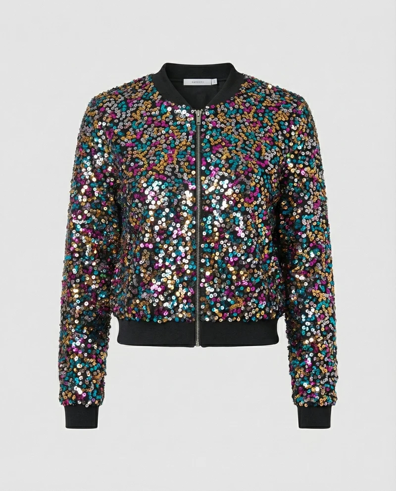 Damen Bomberjacke mit Pailletten - Vittorelli