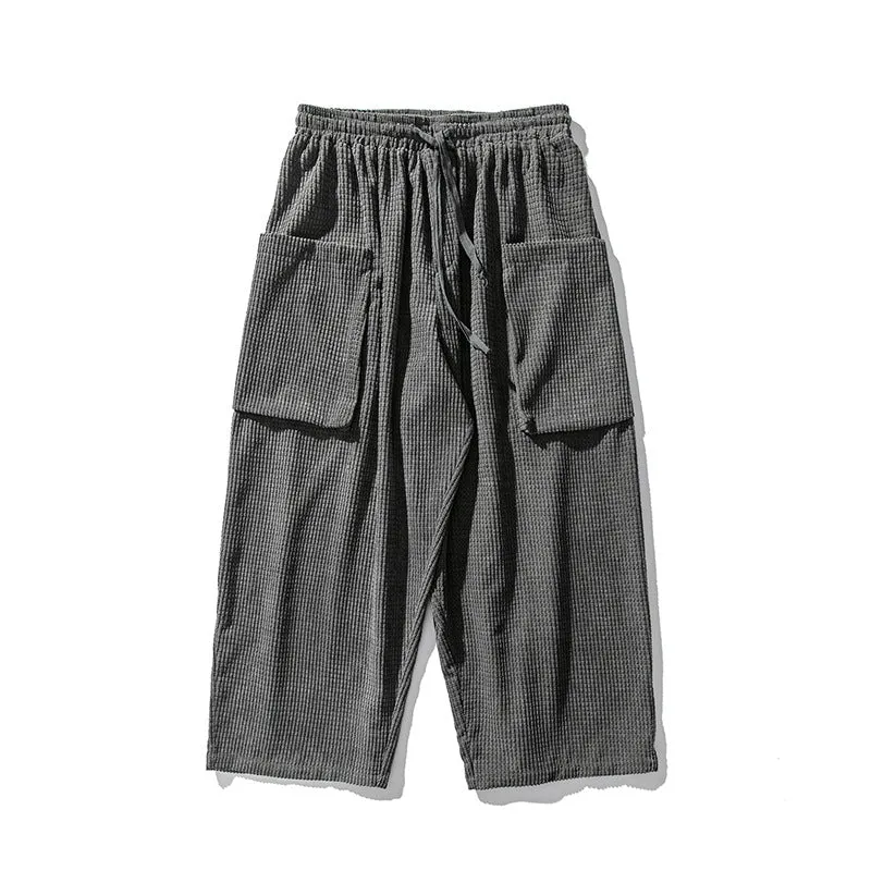 Herren Weite Cord-Culotte mit großen aufgesetzten Klappentaschen Nord Taschen