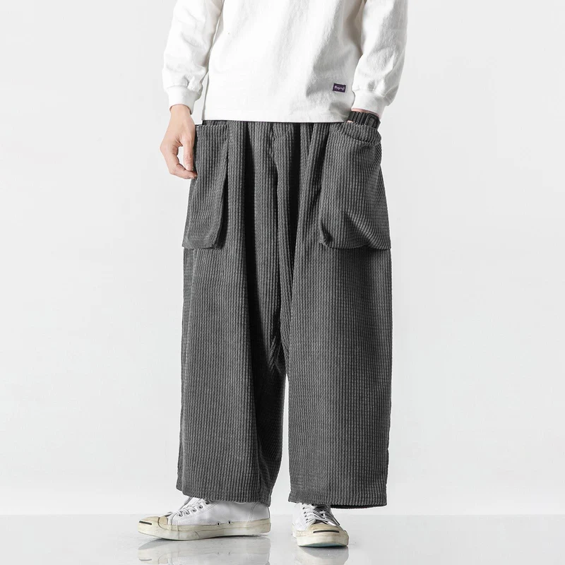Herren Weite Cord-Culotte mit großen aufgesetzten Klappentaschen Nord Taschen