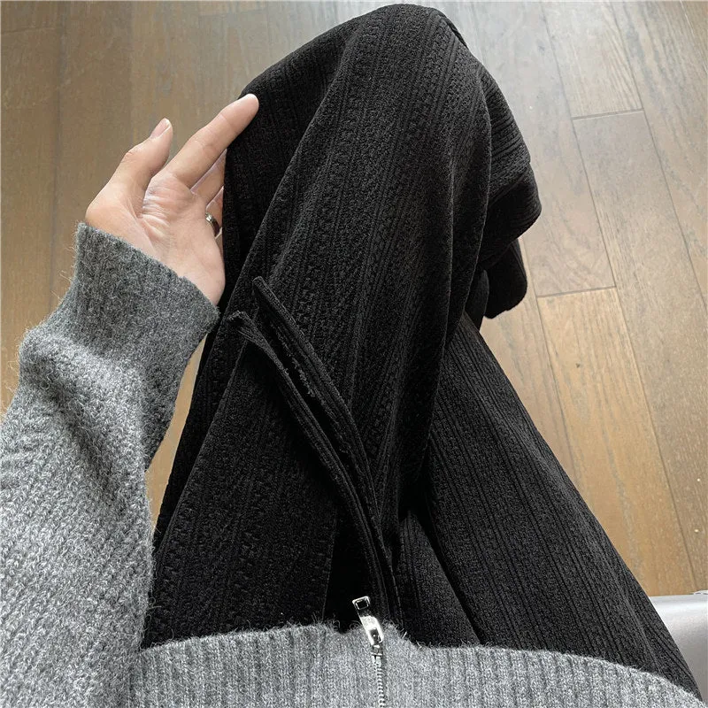 Herren Weit geschnittene Strickhose im Zopfstrick-Lounge-Style Nord Taschen