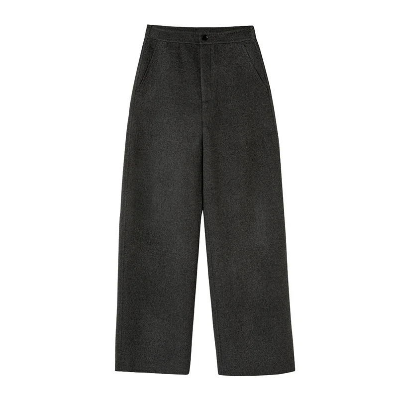Damen High-Waist Palazzo-Hose mit weitem Bein und schlichter Bundverarbeitung Nord Taschen