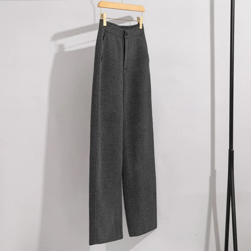Damen High-Waist Palazzo-Hose mit weitem Bein und schlichter Bundverarbeitung Nord Taschen