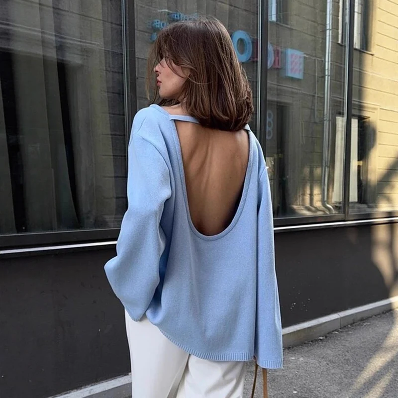 Damen Grobstrick-Kapuzenpullover aus reiner Baumwolle mit Kordelzug Nord Taschen