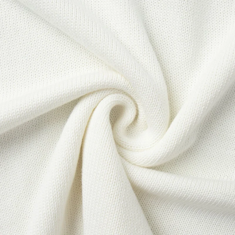 Damen Grobstrick-Kapuzenpullover aus reiner Baumwolle mit Kordelzug Nord Taschen