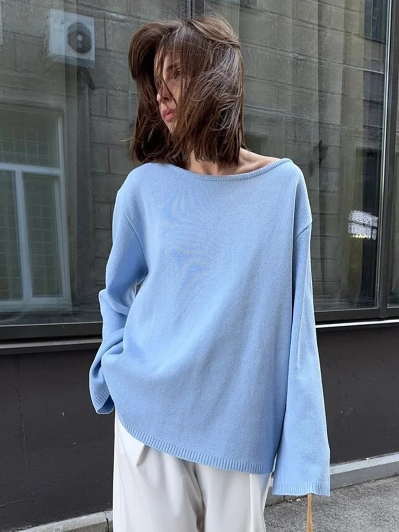 Damen Grobstrick-Kapuzenpullover aus reiner Baumwolle mit Kordelzug Nord Taschen