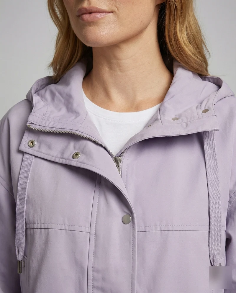 Damen Kapuzenjacke Oversize Reißverschluss - Vittorelli