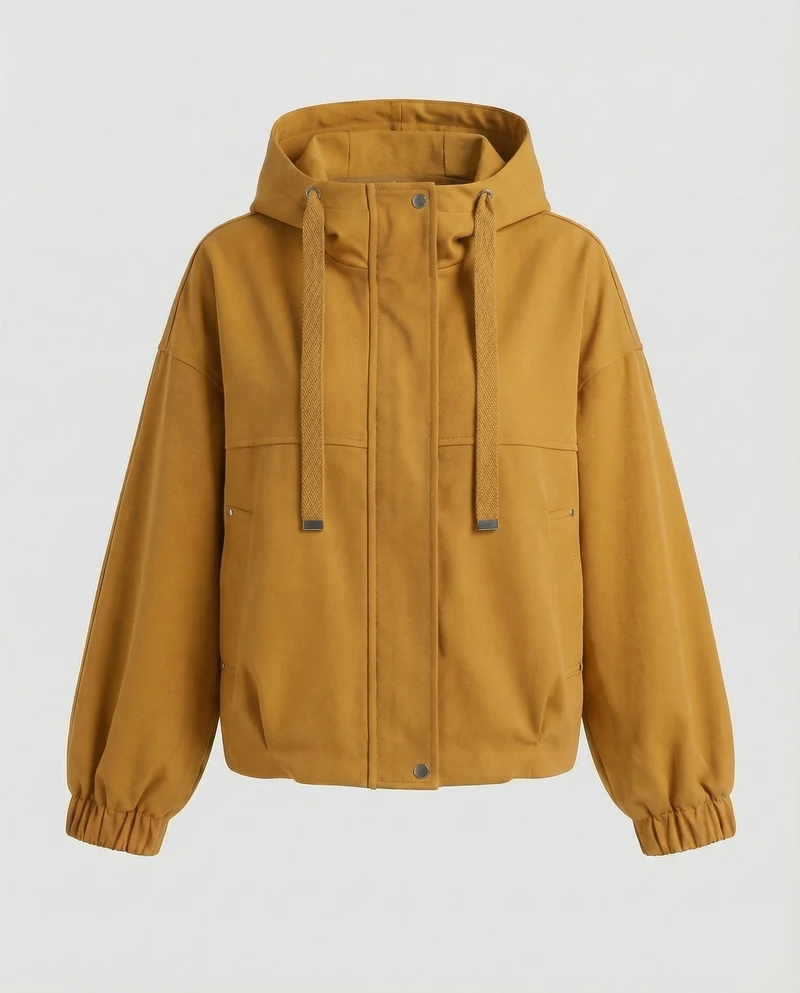 Damen Kapuzenjacke Oversize Reißverschluss - Vittorelli