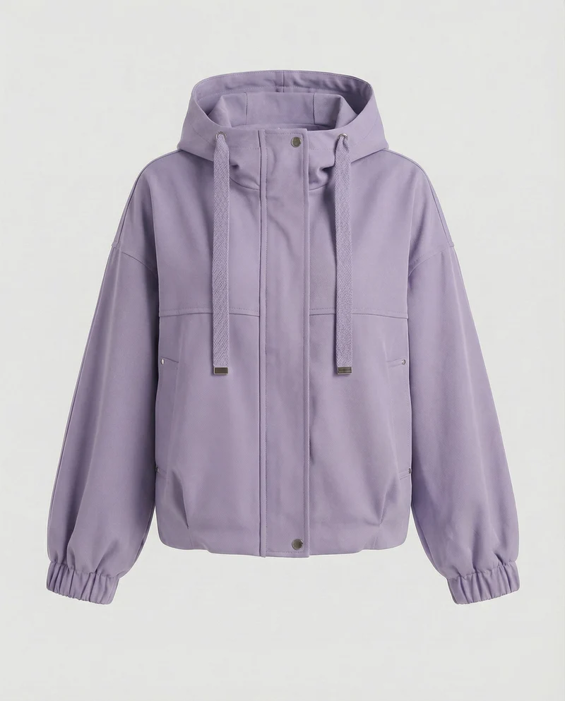 Damen Kapuzenjacke Oversize Reißverschluss - Vittorelli