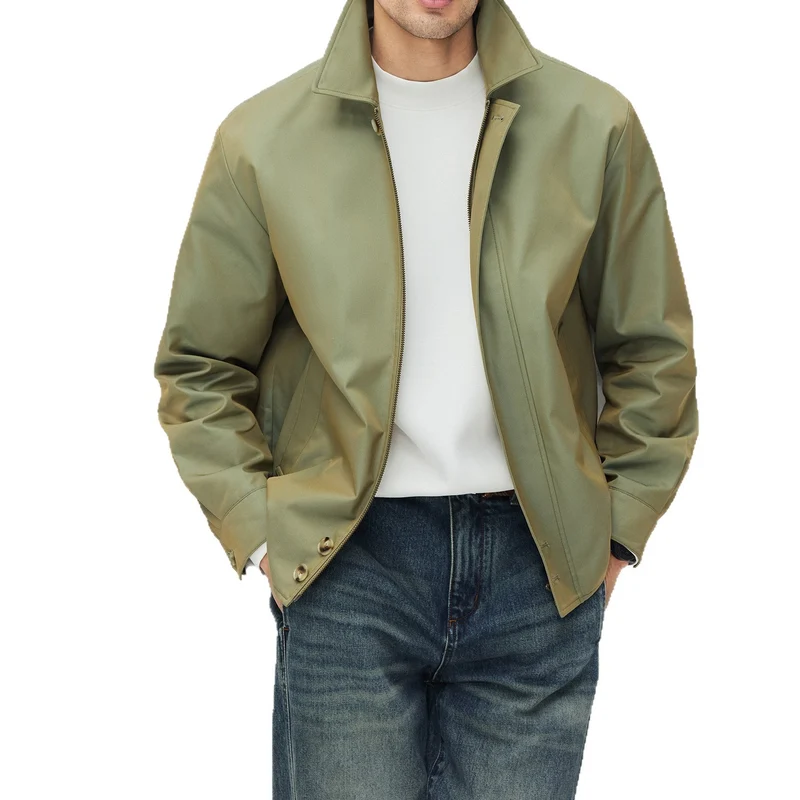 Herren Kurzjacke im modernen Harrington‑Stil mit Stehkragen und verdecktem Reißverschluss Nord Taschen