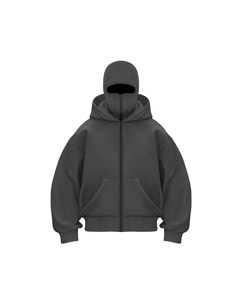 Sweatshirt Mantel mit Doppelkapuze und Reißverschluss - Vittorelli