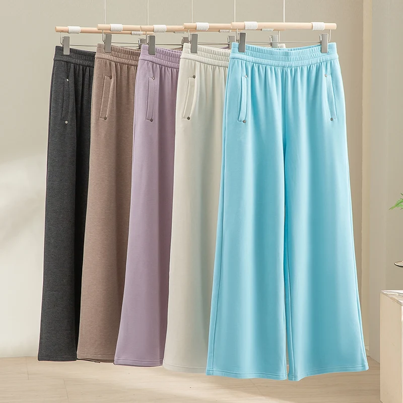 Damen Weite Satin-Hose mit hohem Elastikbund und fließender Drapierung Nord Taschen