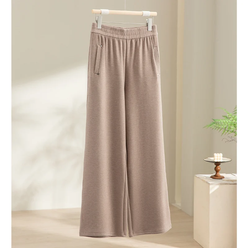 Damen Weite Satin-Hose mit hohem Elastikbund und fließender Drapierung Nord Taschen