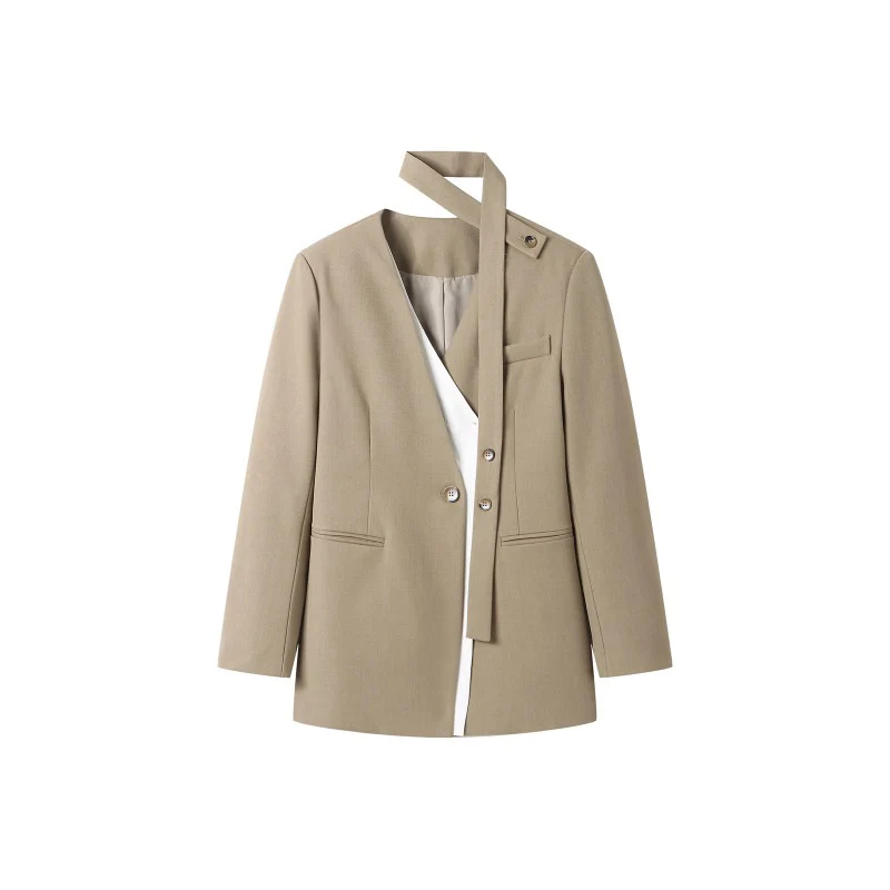 Damen Übergrößen Blazer mit asymmetrischem Design Nord Taschen