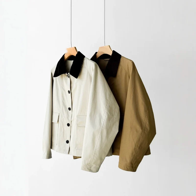 Damen Trendige Übergangsjacke mit hohem Kragen Nord Taschen