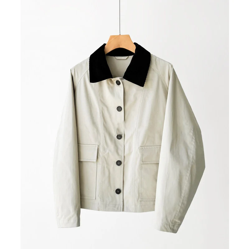 Damen Trendige Übergangsjacke mit hohem Kragen Nord Taschen