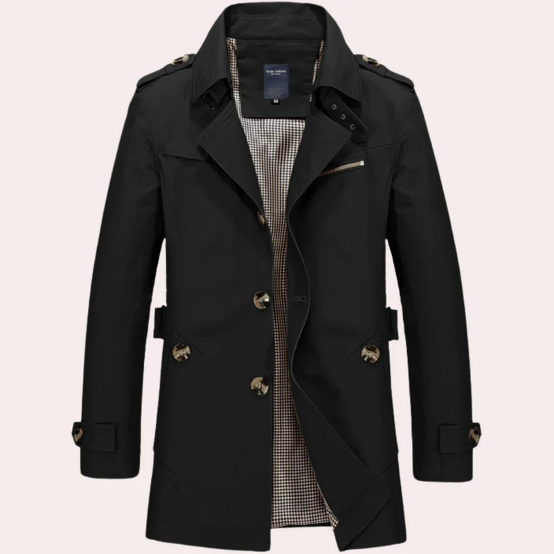 Herren Stilvoller Trenchcoat - Wasserdicht & Winddicht