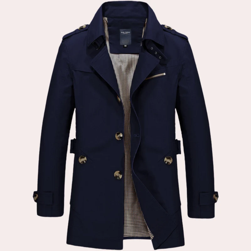 Herren Stilvoller Trenchcoat - Wasserdicht & Winddicht