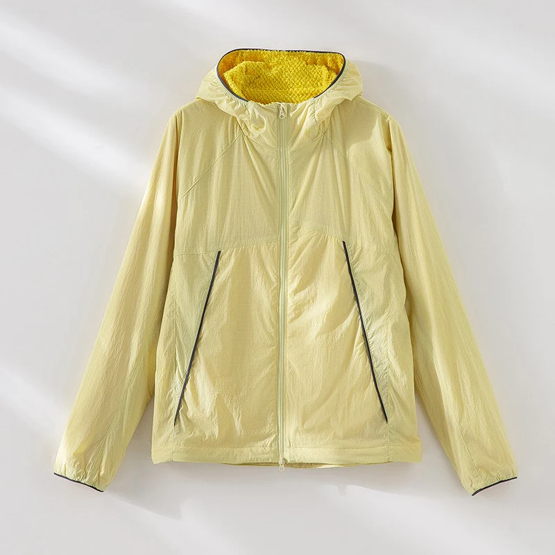 Herren leichte wind- und wasserabweisende Kapuzenjacke mit Fleece‑Innenfutter und Frontreißverschluss Nord Taschen
