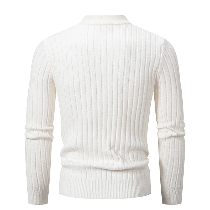 Herren Strukturierter Mockneck-Zopfstrickpullover Nord Taschen