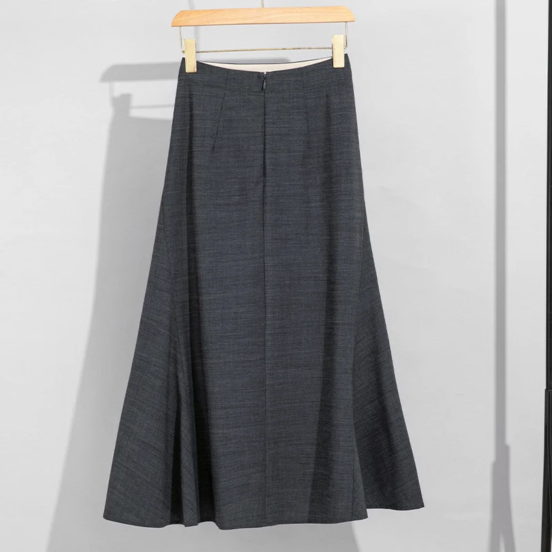 Damen Fließender Maxirock mit hohem Bund, A‑Linie und elegantem Fall Nord Taschen