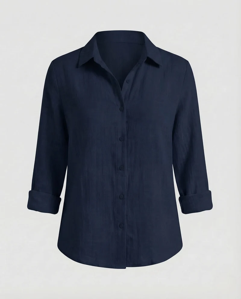 Damen Leinenbluse Blumenprint