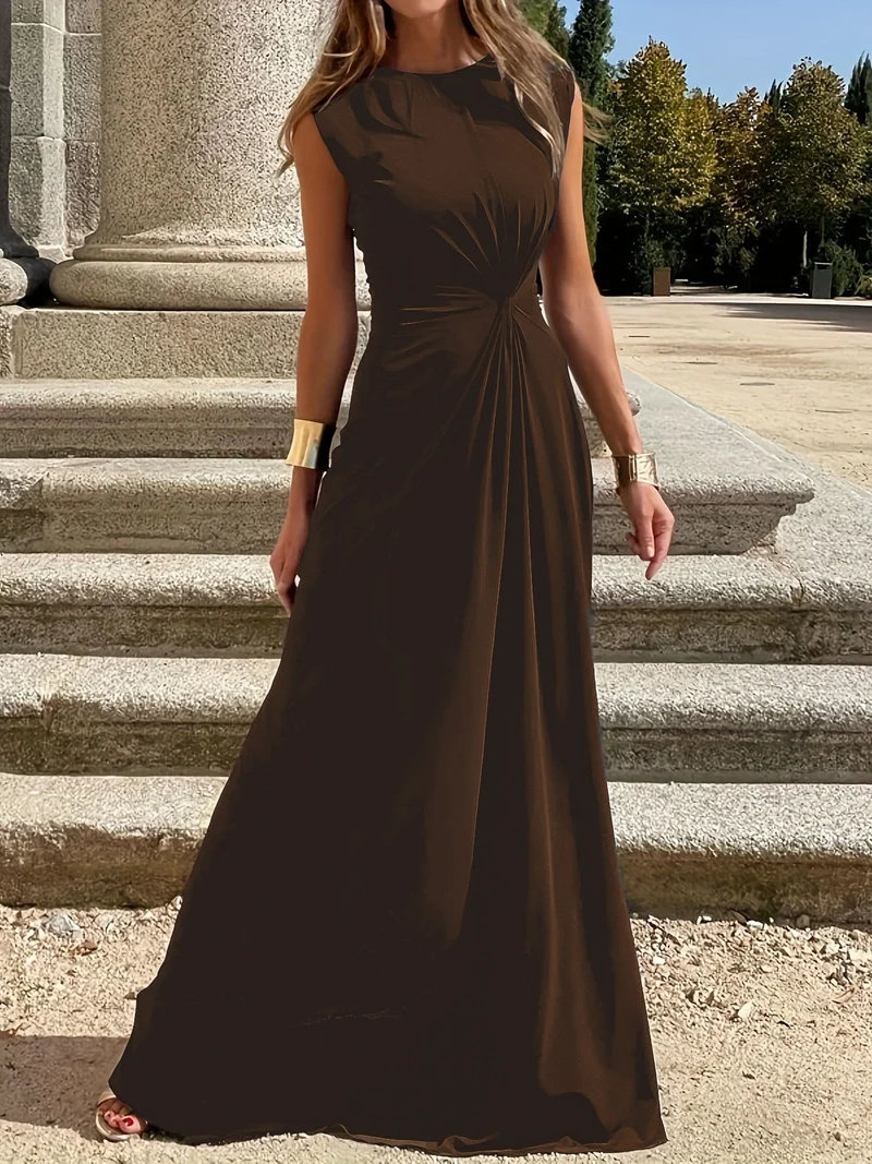 Damen Maxikleid mit elegantem Wickeldesign und schmeichelndem Schnitt - Vittorelli