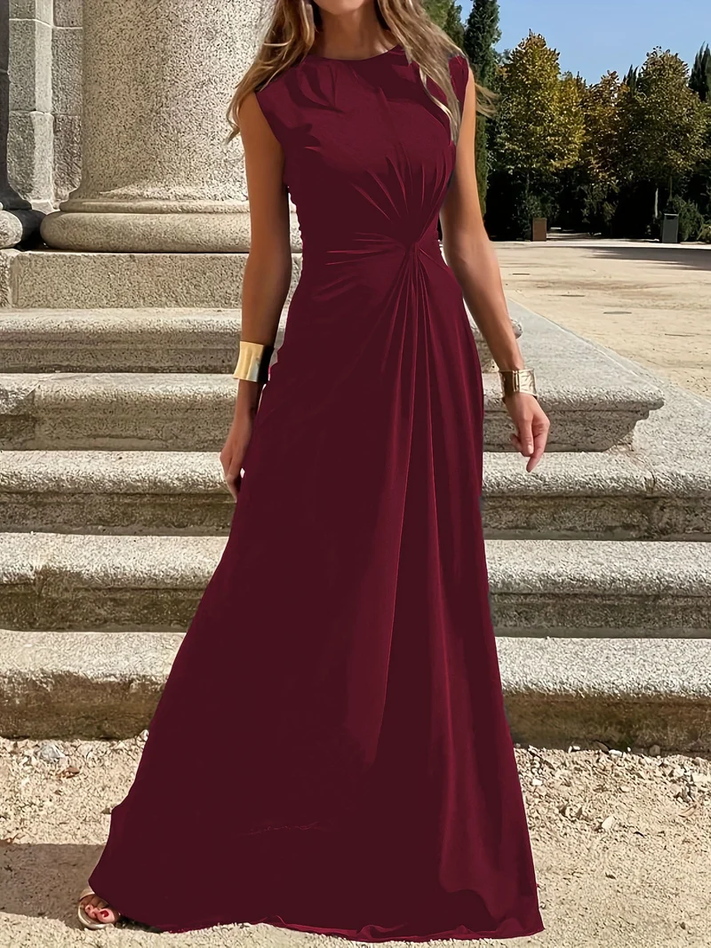 Damen Maxikleid mit elegantem Wickeldesign und schmeichelndem Schnitt - Vittorelli