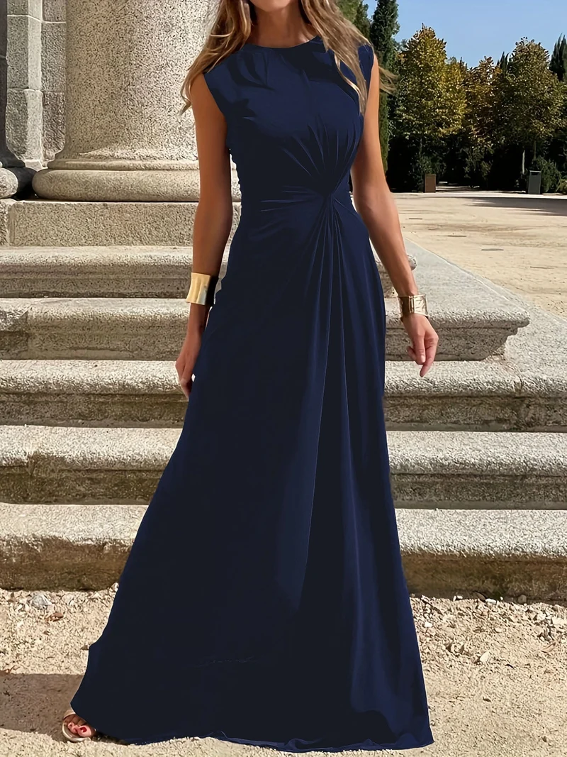 Damen Maxikleid mit elegantem Wickeldesign und schmeichelndem Schnitt - Vittorelli