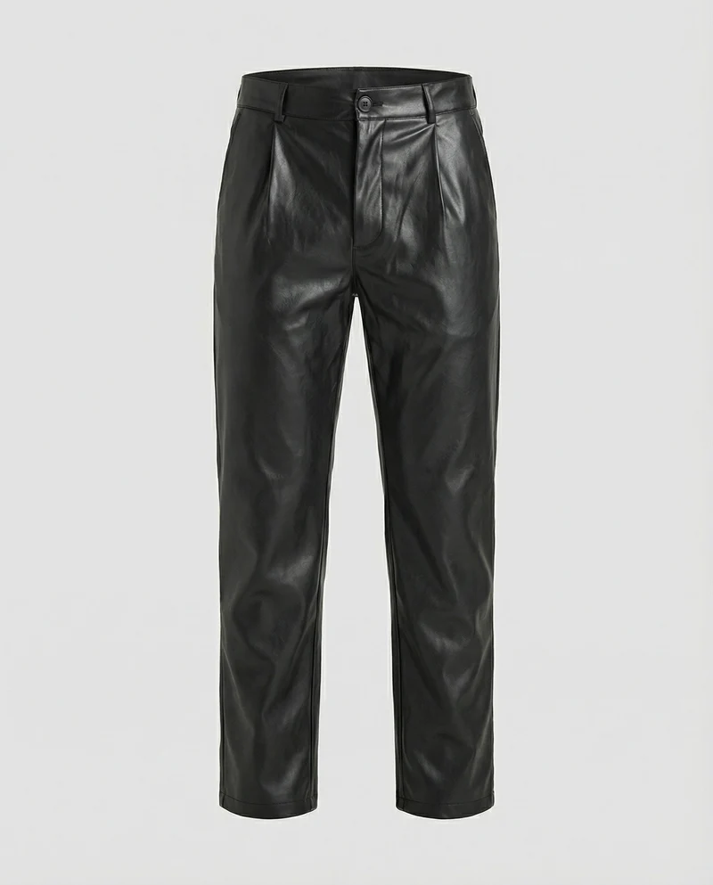 Herren Kunstlederhose elegant geschnitten