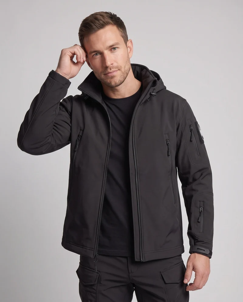 Herren Tactical Softshell Set mit Multifunktionsausstattung und thermischer Innenauskleidung