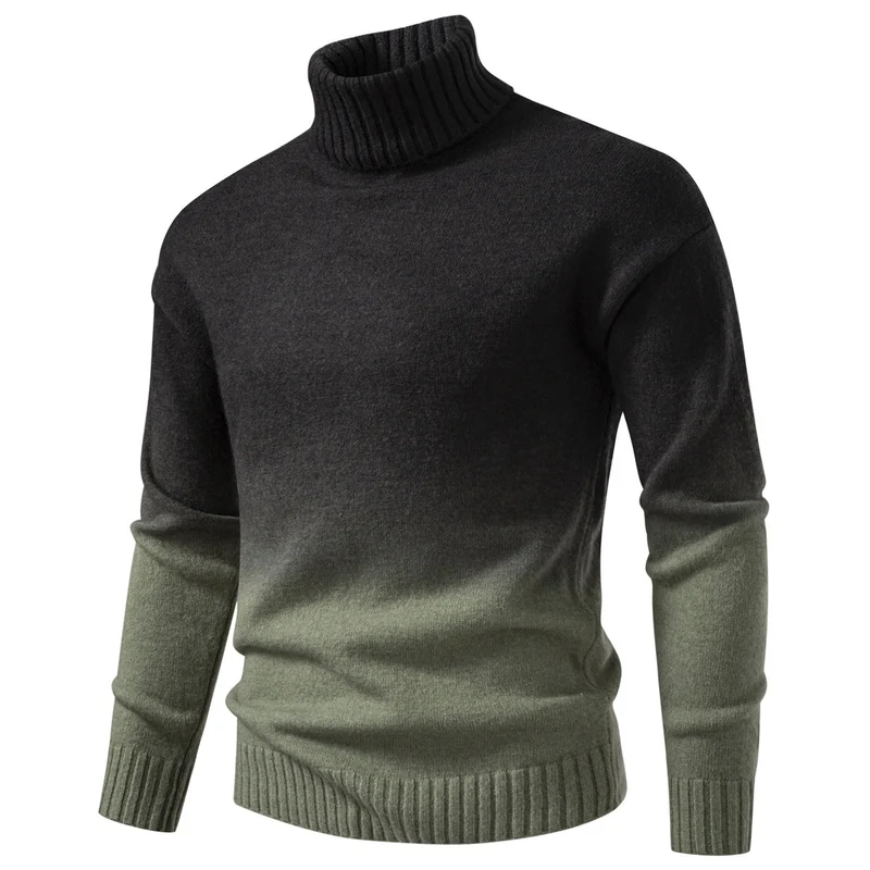Herren Rollkragenpullover mit sanftem Farbverlauf und Feinstrick-Qualität Nord Taschen