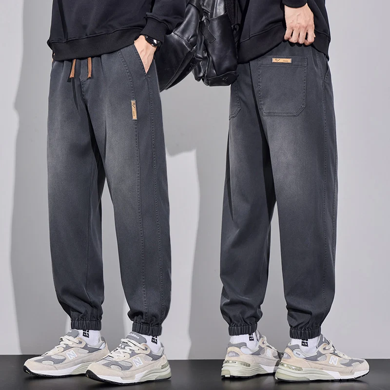 Herren Relaxed-Fit Jogginghose im Denim‑Look mit elastischem Bund, Tunnelzug und geripptem Beinabschluss Nord Taschen