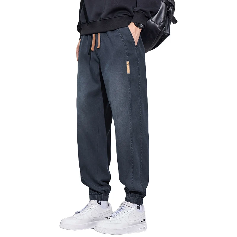 Herren Relaxed-Fit Jogginghose im Denim‑Look mit elastischem Bund, Tunnelzug und geripptem Beinabschluss Nord Taschen