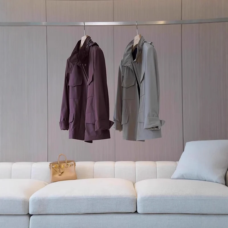 Damen Stylische Übergangsjacke mit praktischen Taschen Nord Taschen