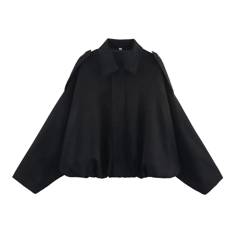 Damen Oversize Wildlederimitat-Kurzjacke Nord Taschen
