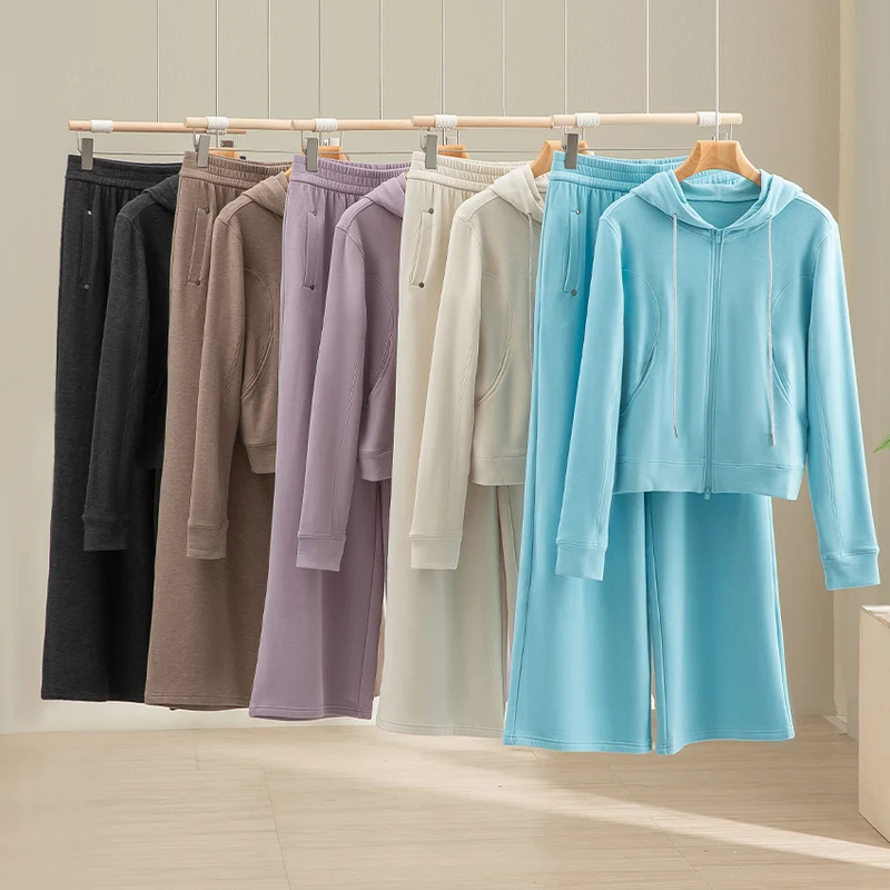 Damen Weite Satin-Loungehose mit elastischem Bund und Eingrifftaschen Nord Taschen