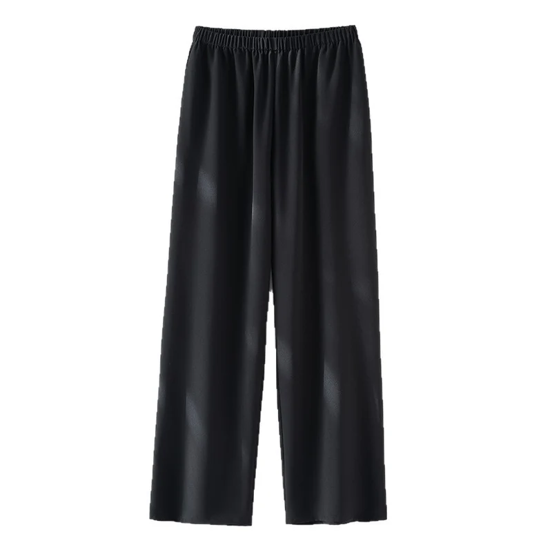 Damen Weite Satin-Hose mit Elastikbund und fließender Palazzo-Silhouette Nord Taschen