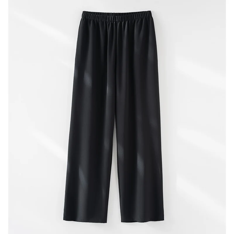 Damen Weite Satin-Hose mit Elastikbund und fließender Palazzo-Silhouette Nord Taschen