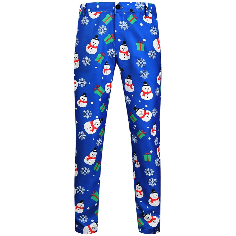 Herren Weihnachtliche Slim‑Fit Chinohose mit Allover-Santa‑Print und Stretchkomfort Nord Taschen
