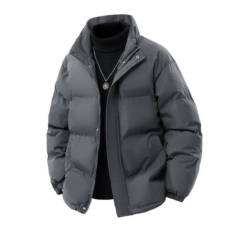Herren Wattierte Oversize-Pufferjacke mit wasserabweisender Shell, hohem Stehkragen und verdecktem Reißverschluss Nord Taschen