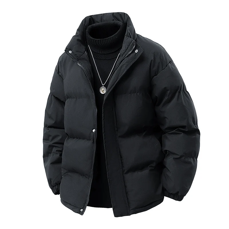 Herren Wattierte Oversize-Pufferjacke mit wasserabweisender Shell, hohem Stehkragen und verdecktem Reißverschluss Nord Taschen