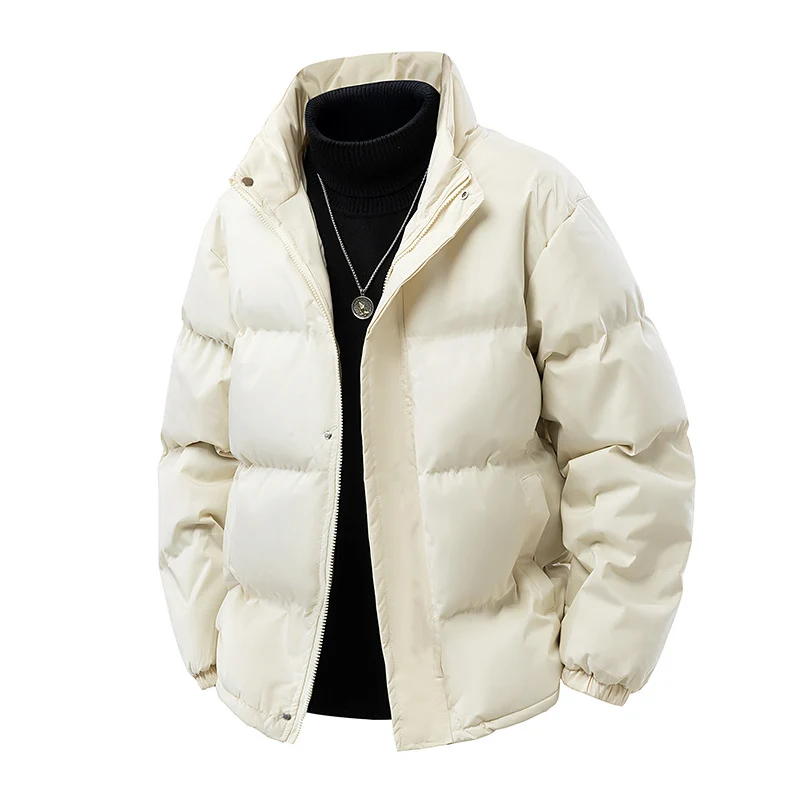 Herren Wattierte Oversize-Pufferjacke mit wasserabweisender Shell, hohem Stehkragen und verdecktem Reißverschluss Nord Taschen