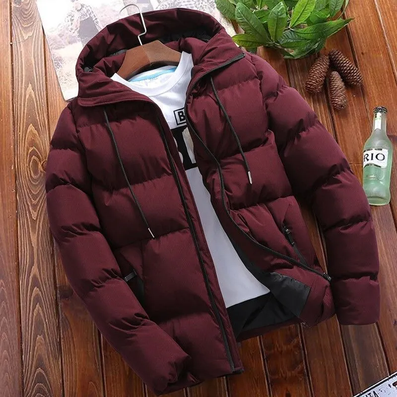 Herren Wattierte Kapuzen‑Steppjacke mit winddichter Thermofüllung und modernem Slim‑Cut Nord Taschen
