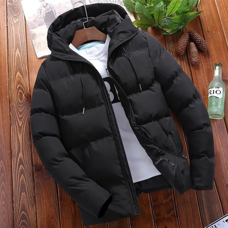 Herren Wattierte Kapuzen‑Steppjacke mit winddichter Thermofüllung und modernem Slim‑Cut Nord Taschen