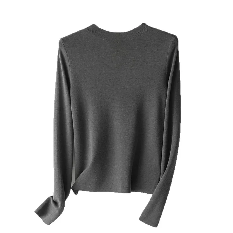 Damen Feinstrick-Pullover mit kurzem Stehkragen und schmaler Silhouette Nord Taschen