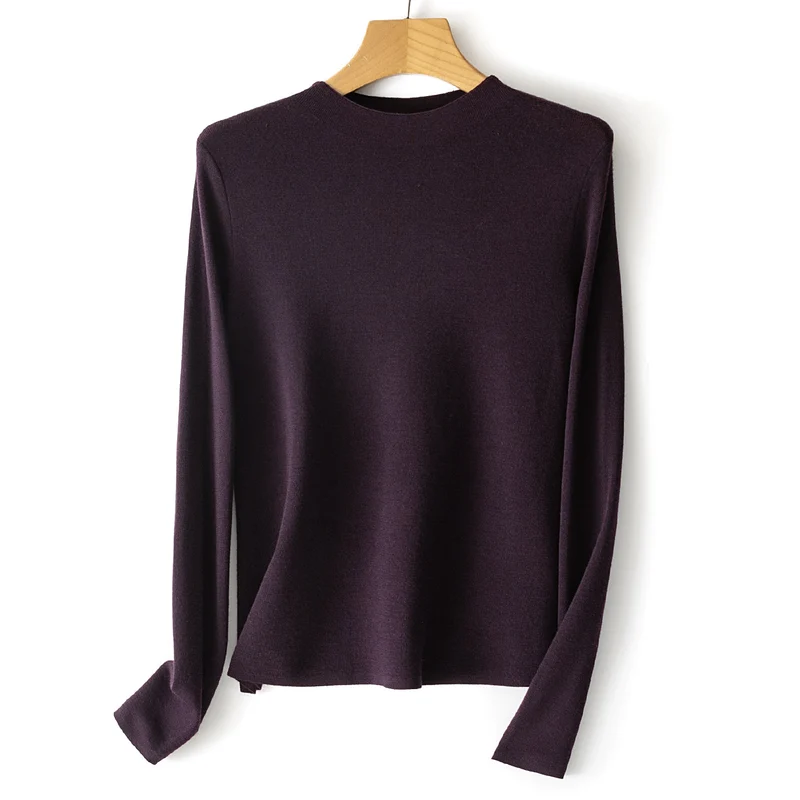 Damen Feinstrick-Pullover mit kurzem Stehkragen und schmaler Silhouette Nord Taschen