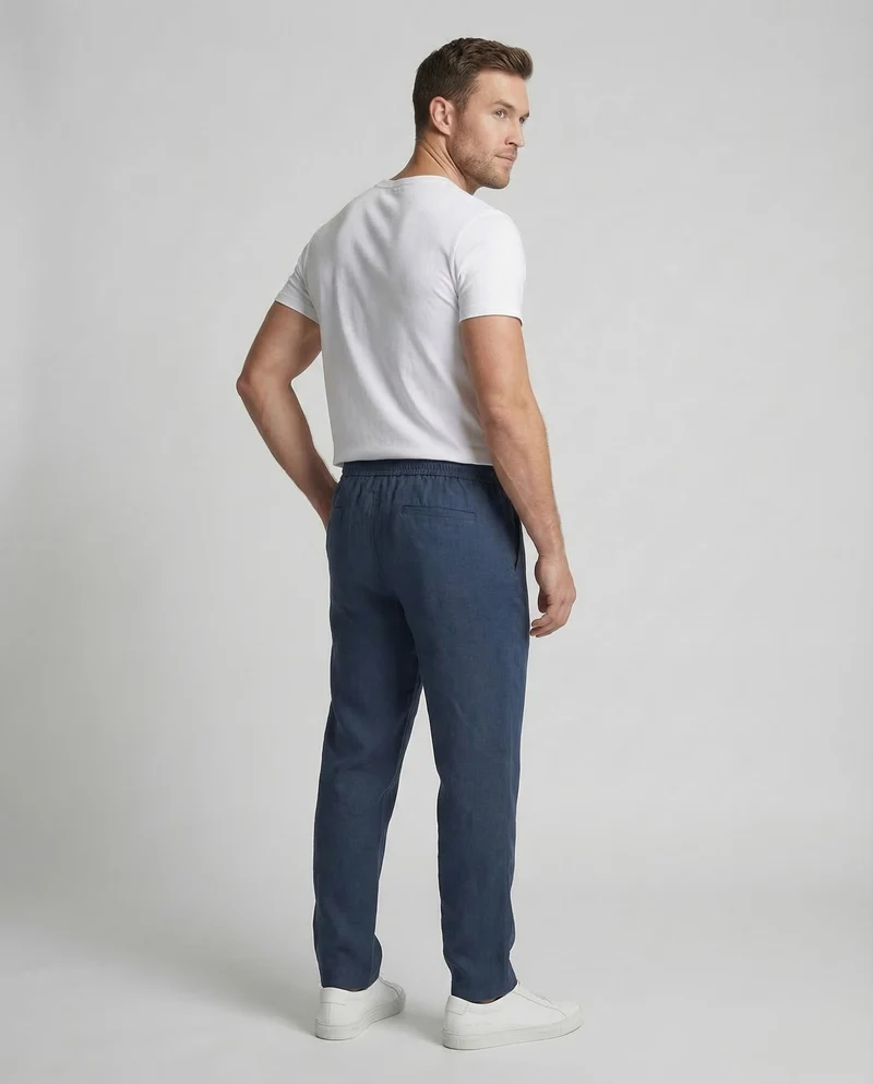 Herren Leinenhose Tunnelzug