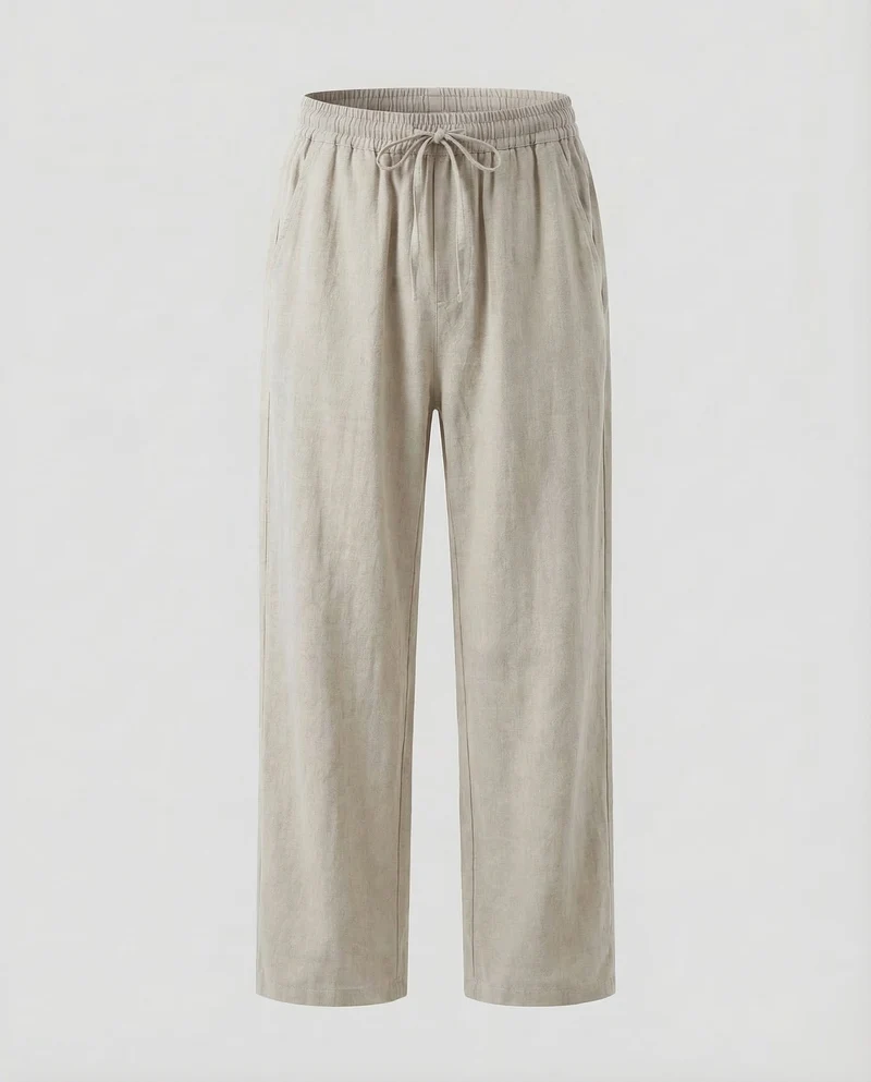 Herren Leinenhose Tunnelzug