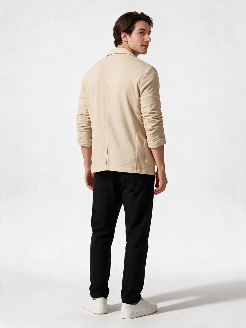 Herren Jersey Sakko leger mit Taschen - Vittorelli