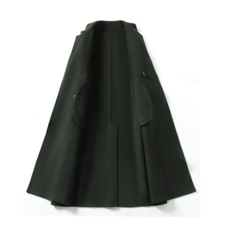 Herren Doppelreihiger Wollmantel mit Kaschmiranteil und schmaler Silhouette Nord Taschen